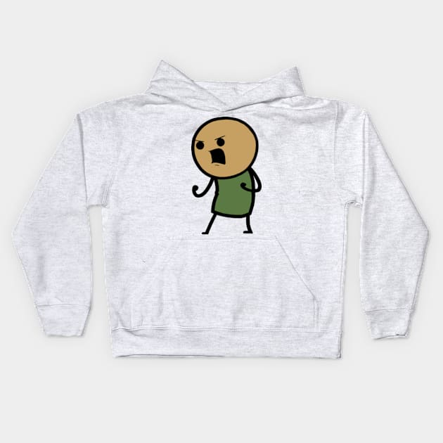 Angry Stick Guy Kids Hoodie by Gamers Gear